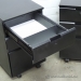 Set of 2 SMED Black Rolling 3 Drawer Tool Cabinet Pedestals